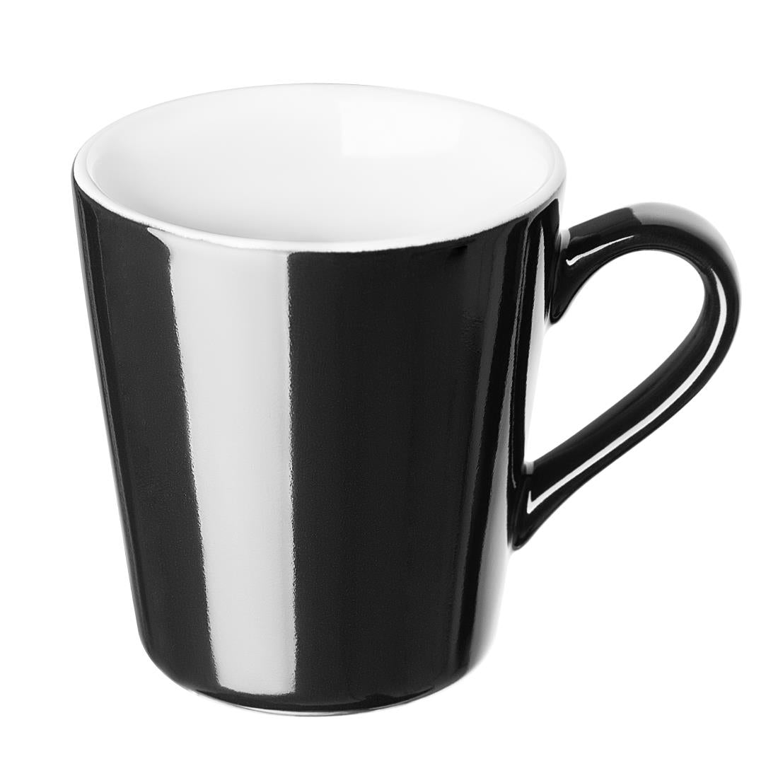 Olympia Cafe Flat White Cup Black - 170ml (Pack of 12) - CU961 Cups and Mugs Olympia