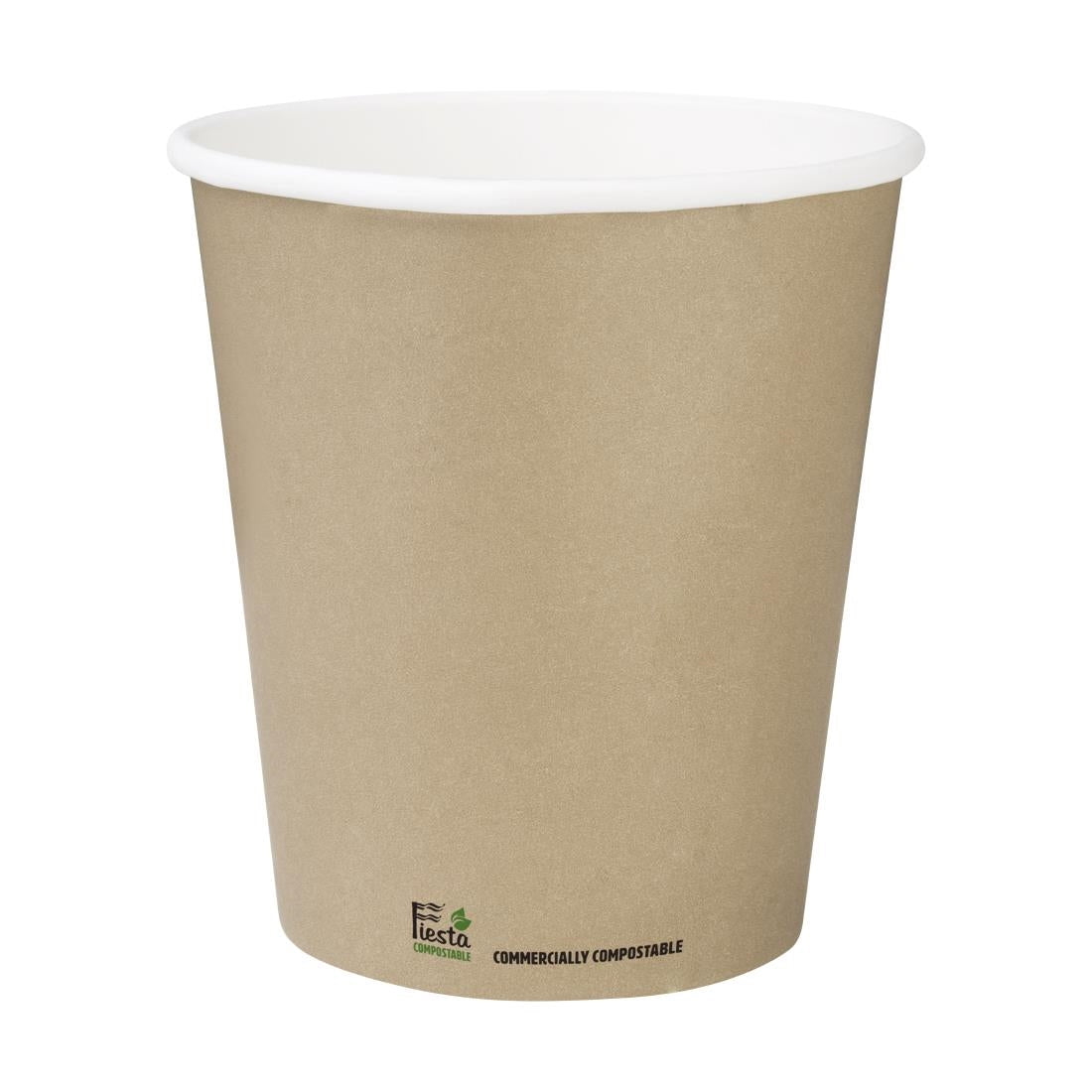 Fiesta Compostable Coffee Cups Single Wall 340ml / 12oz (Pack of 1000) - CU982 Disposable Cups Fiesta Compostable