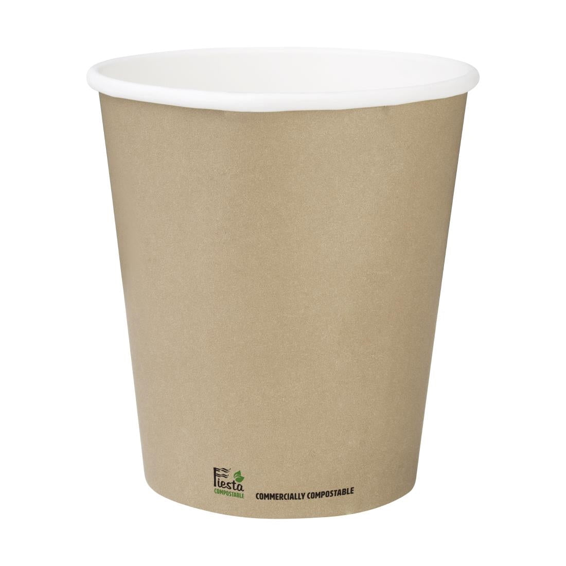 Fiesta Compostable Coffee Cups Single Wall 12oz (Pack of 50) - CU983 Disposable Cups Fiesta Compostable