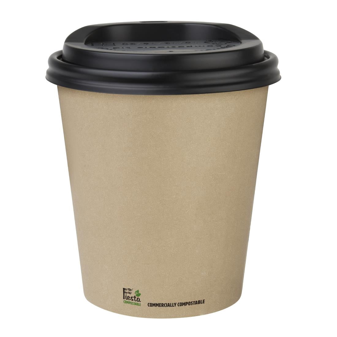 Fiesta Compostable Coffee Cups Single Wall 12oz (Pack of 50) - CU983 Disposable Cups Fiesta Compostable