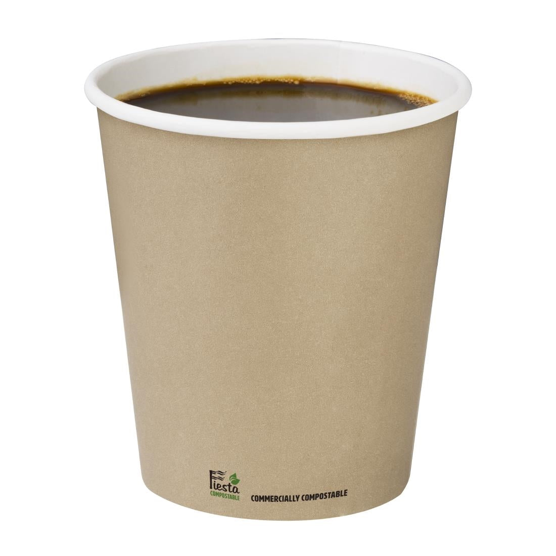 Fiesta Compostable Coffee Cups Single Wall 12oz (Pack of 50) - CU983 Disposable Cups Fiesta Compostable