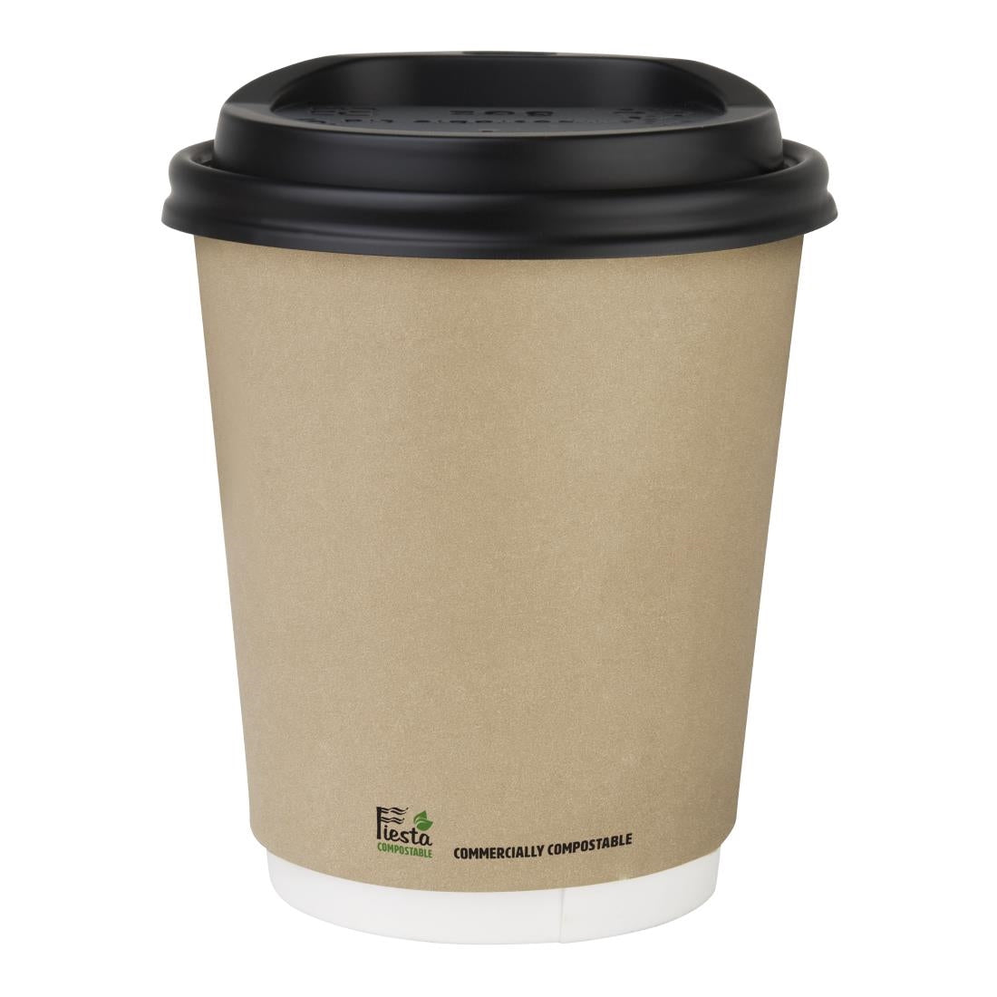 Fiesta Compostable Coffee Cups Double Wall 227ml / 8oz (Pack of 25) - CU985 Disposable Cups Fiesta Compostable