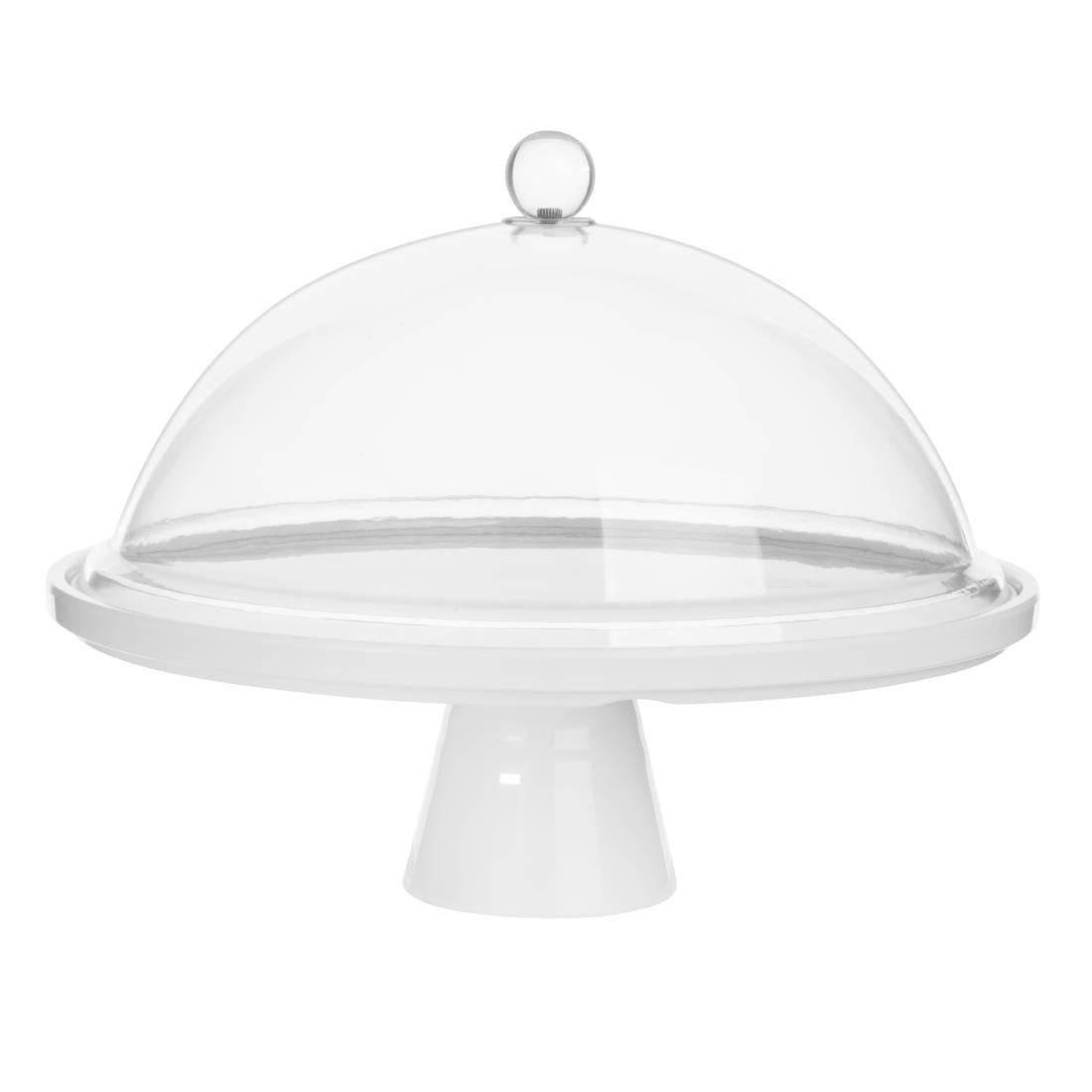 Olympia Kristallon Melamine Round Cake Stand 330x140mm - CU988 Disposable Cups Olympia