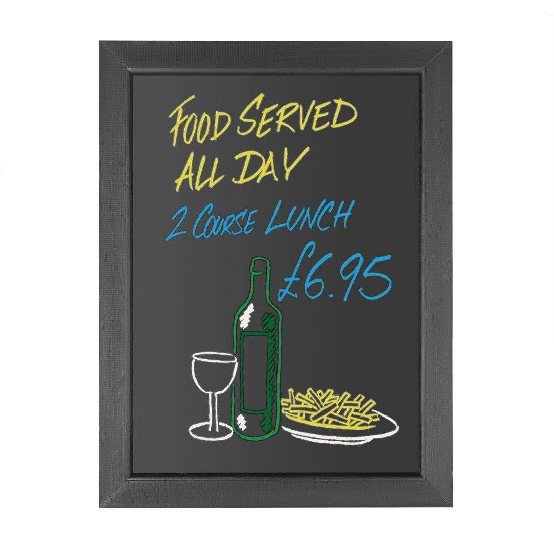 Olympia Wallboard Black Wooden Frame 450x600mm - CU990 Olympia