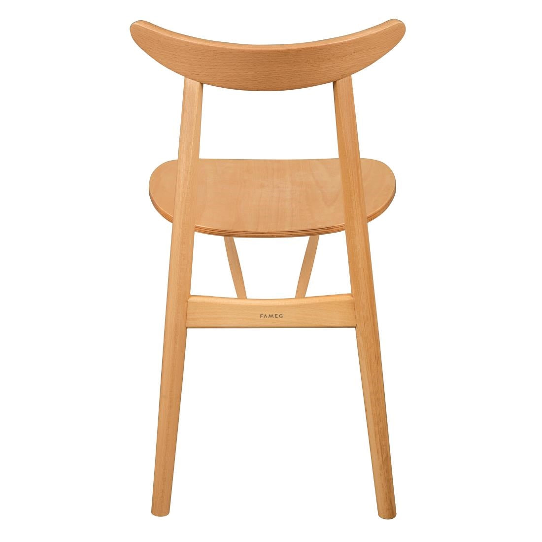 Fameg Beech Cowhorn Side Chair (Pack of 2) - CW007 Wooden Dining Chairs Fameg