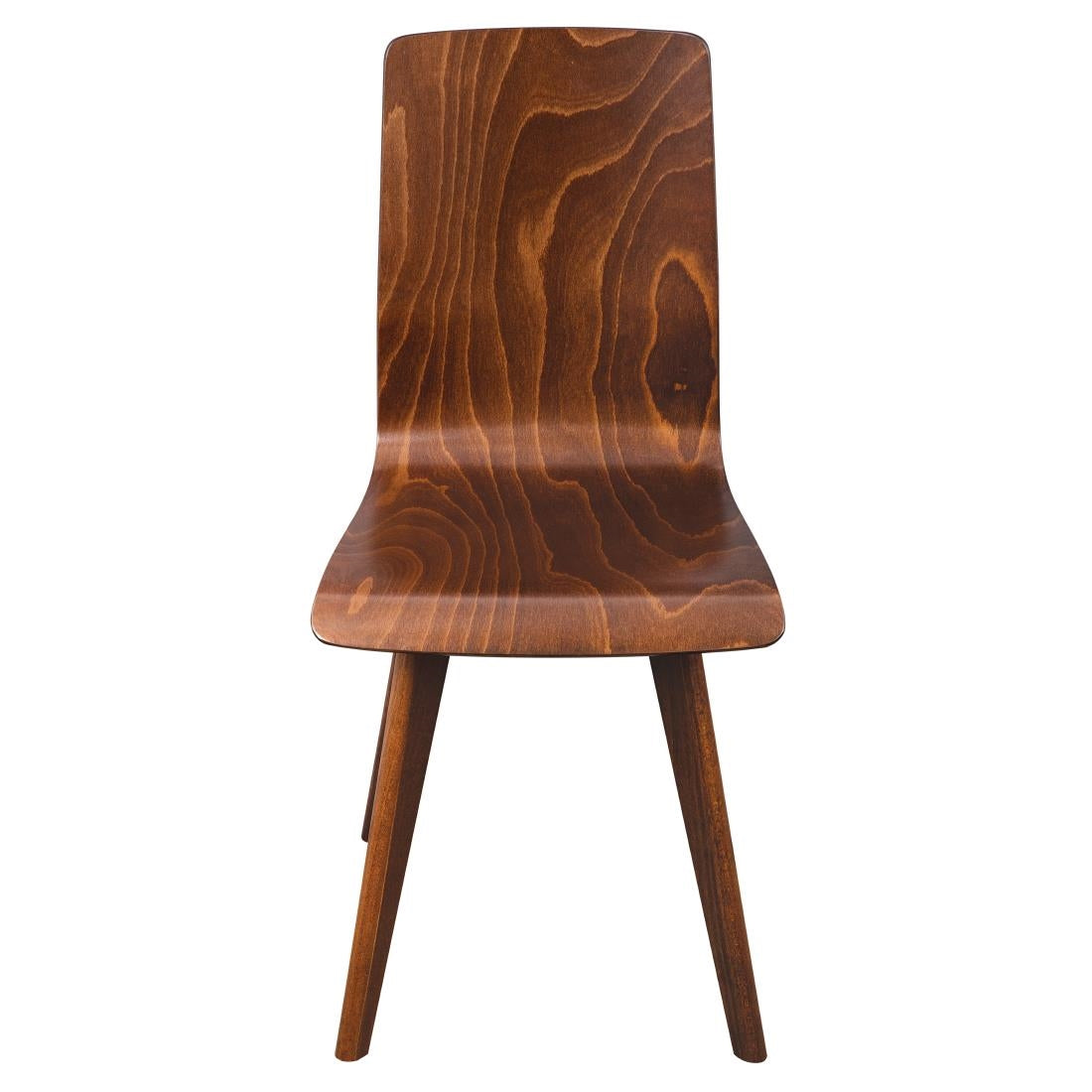 Fameg Wooden Flow Bentwood Walnut Side Chairs (Pack of 2) - CW009 Wooden Dining Chairs Fameg