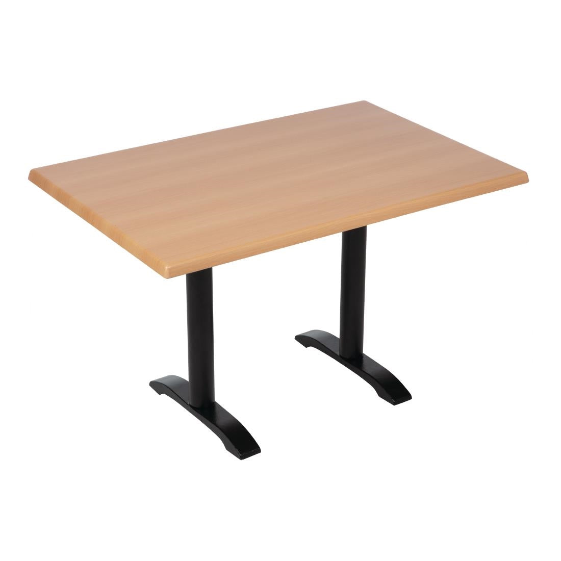Bolero Pre-drilled Rectangular Tabletop Beech Effect - CW130 Wood Effect Table Tops Bolero