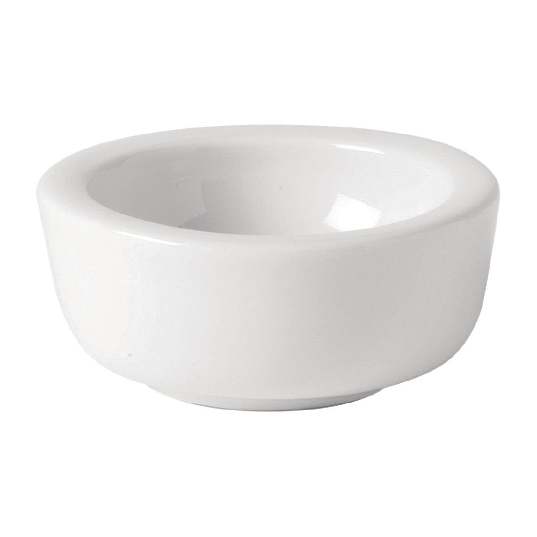 Utopia Titan Butter Dishes White 65mm (Pack of 6) - CW265 Utopia Crockery Utopia