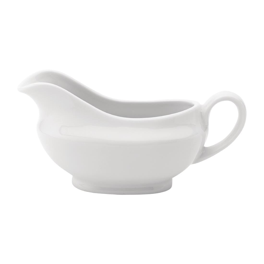Utopia Titan Traditional Sauce Boats White 110ml (Pack of 6) - CW339 Utopia Crockery Utopia