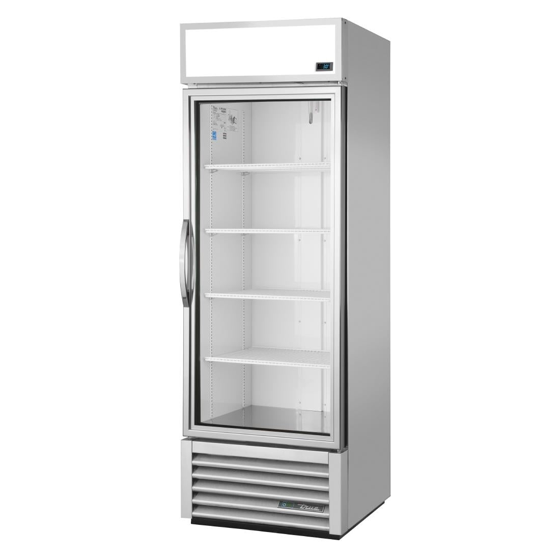 True 1 Glass Door 538L Upright Display Fridge Aluminium GDM-19T-HC-TSL01 - CW388 True
