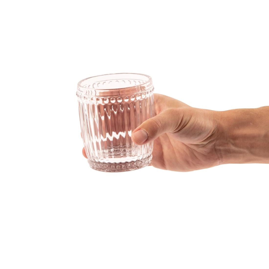 Olympia Baroque Whiskey Glasses Clear 325ml (Pack of 6) - CW397 Utopia Hi Balls and Tumblers Olympia