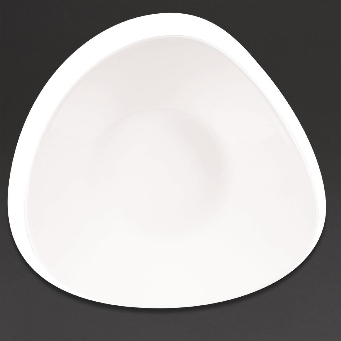 Churchill Lotus Triangular Shallow Bowls White 238mm (Pack of 12) - CW558 Bowls Churchill