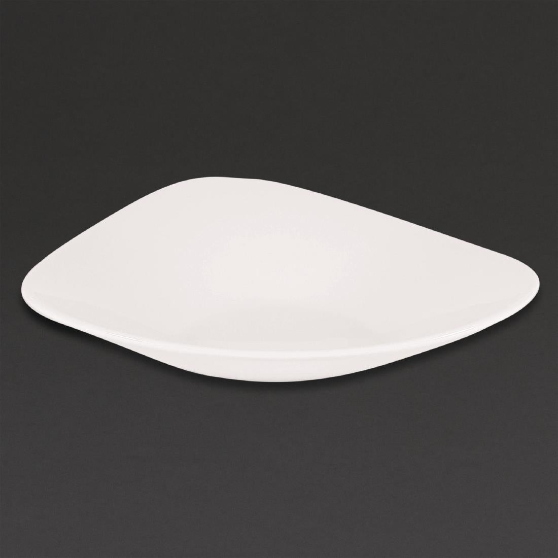 Churchill Lotus Triangular Shallow Bowls White 238mm (Pack of 12) - CW558 Bowls Churchill