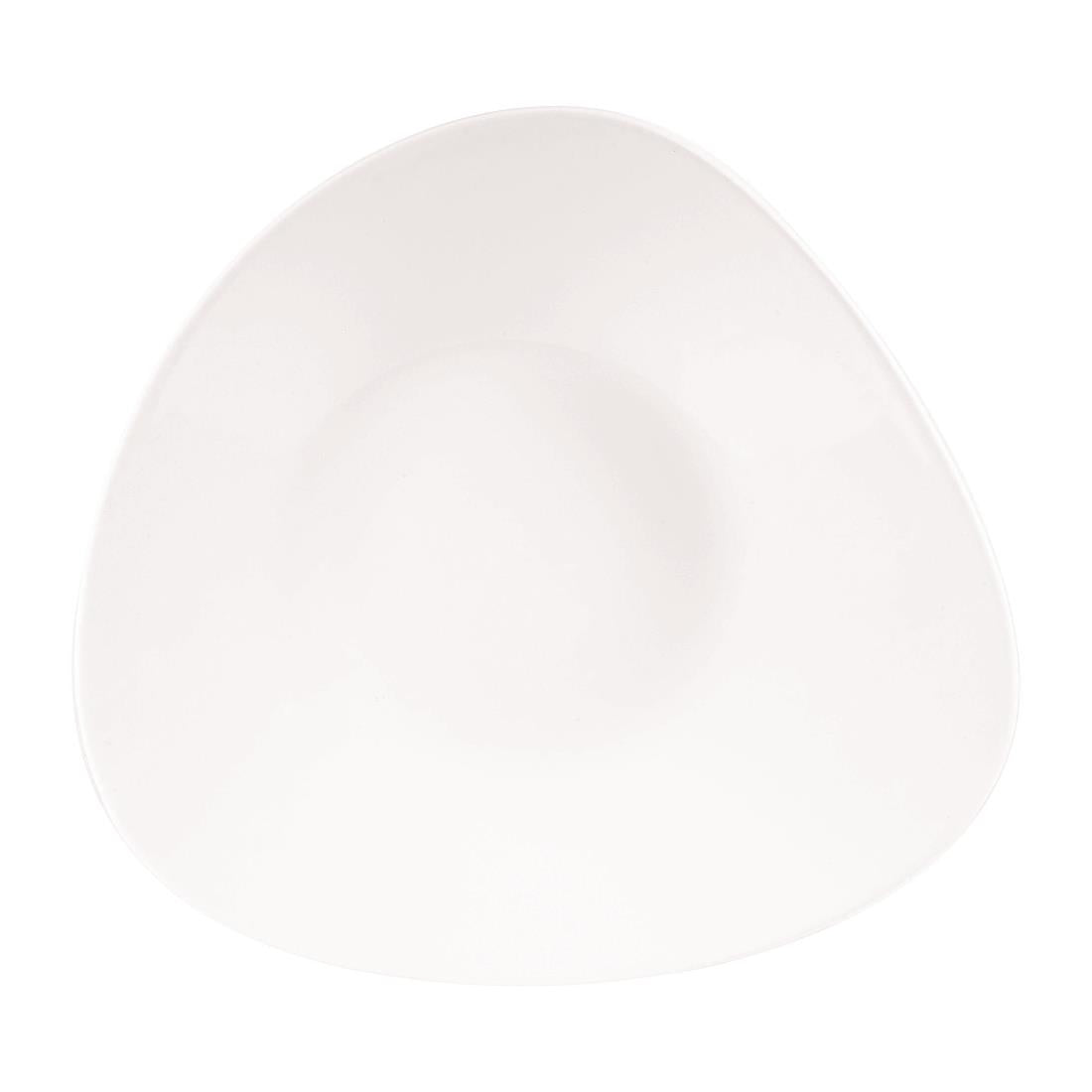 Churchill Lotus Triangular Shallow Bowls White 238mm (Pack of 12) - CW558 Bowls Churchill