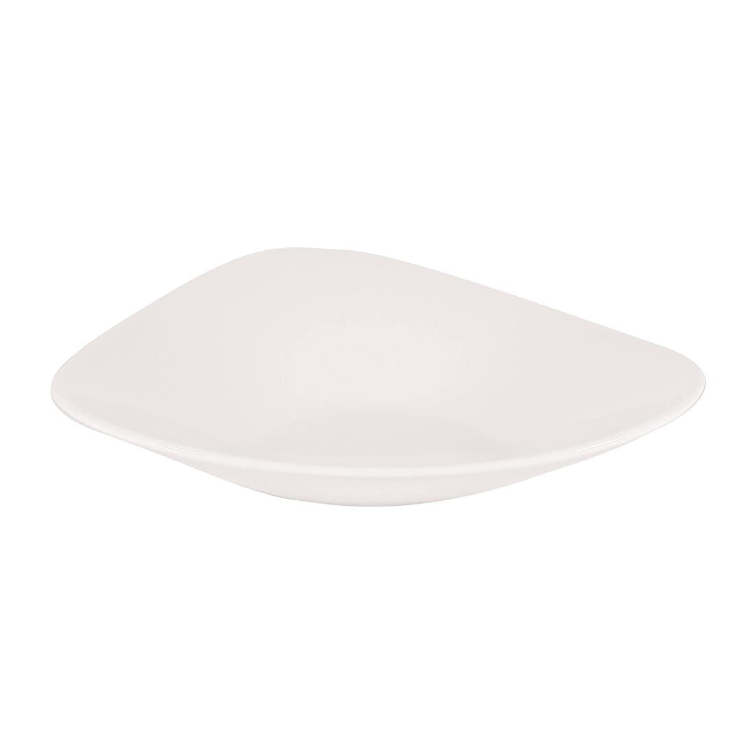 Churchill Lotus Triangular Shallow Bowls White 238mm (Pack of 12) - CW558 Bowls Churchill
