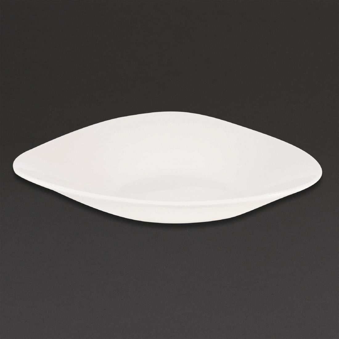 Churchill Lotus Triangular Shallow Bowls White 278mm (Pack of 12) - CW559 Bowls Churchill