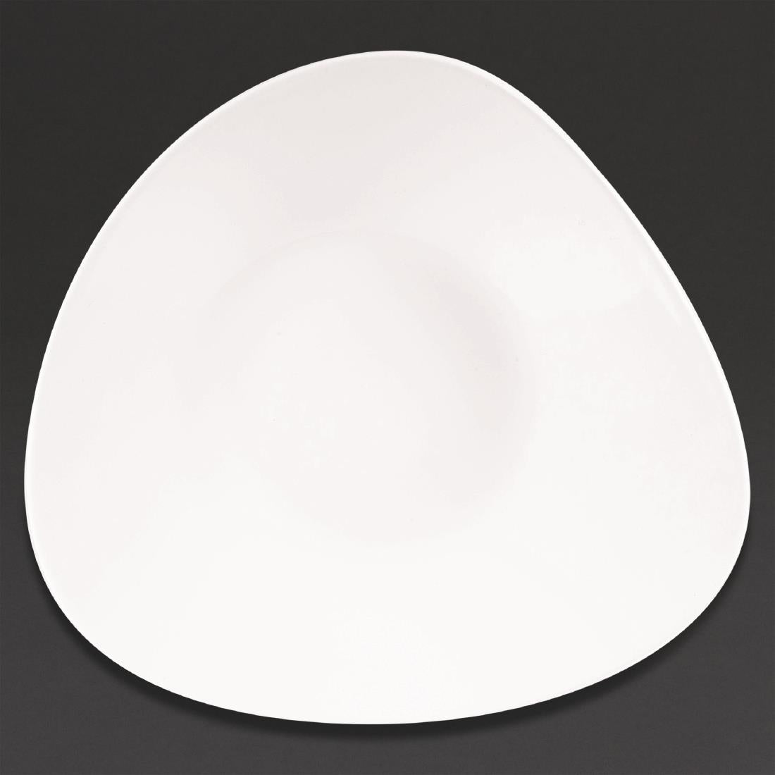 Churchill Lotus Triangular Shallow Bowls White 278mm (Pack of 12) - CW559 Bowls Churchill