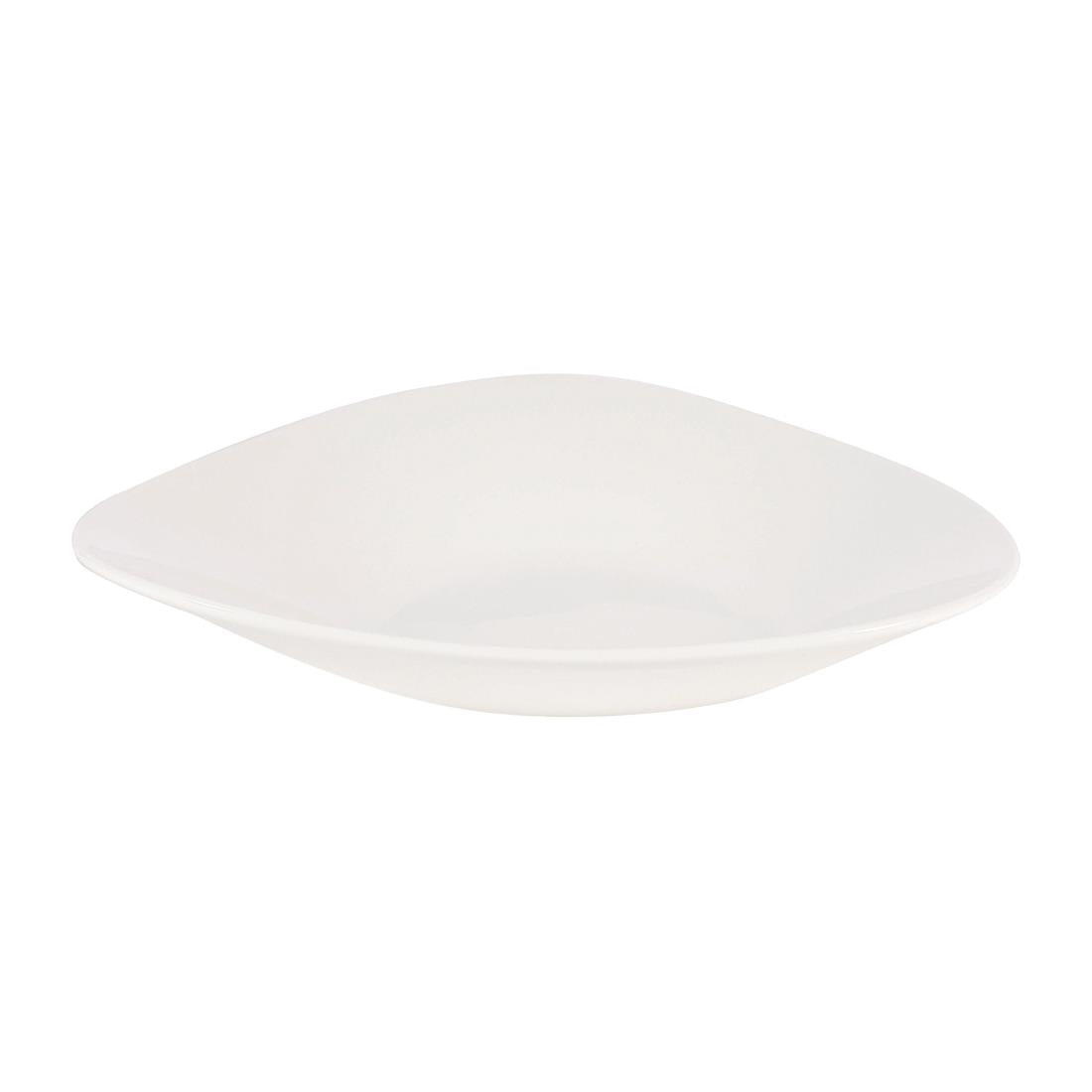Churchill Lotus Triangular Shallow Bowls White 278mm (Pack of 12) - CW559 Bowls Churchill