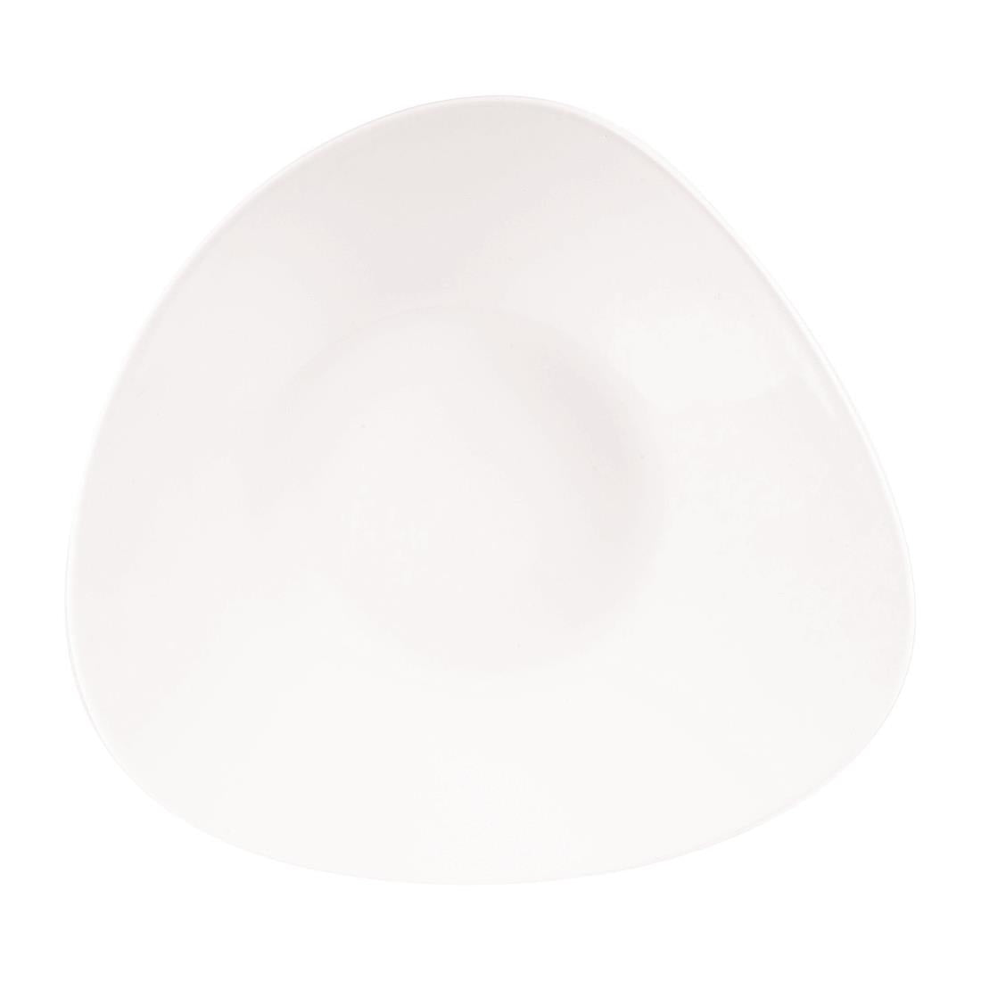 Churchill Lotus Triangular Shallow Bowls White 278mm (Pack of 12) - CW559 Bowls Churchill