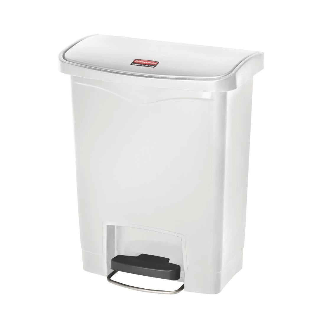 Rubbermaid Slim Jim Step on Bin Front Pedal 30Ltr White - CW582 Slim Jim