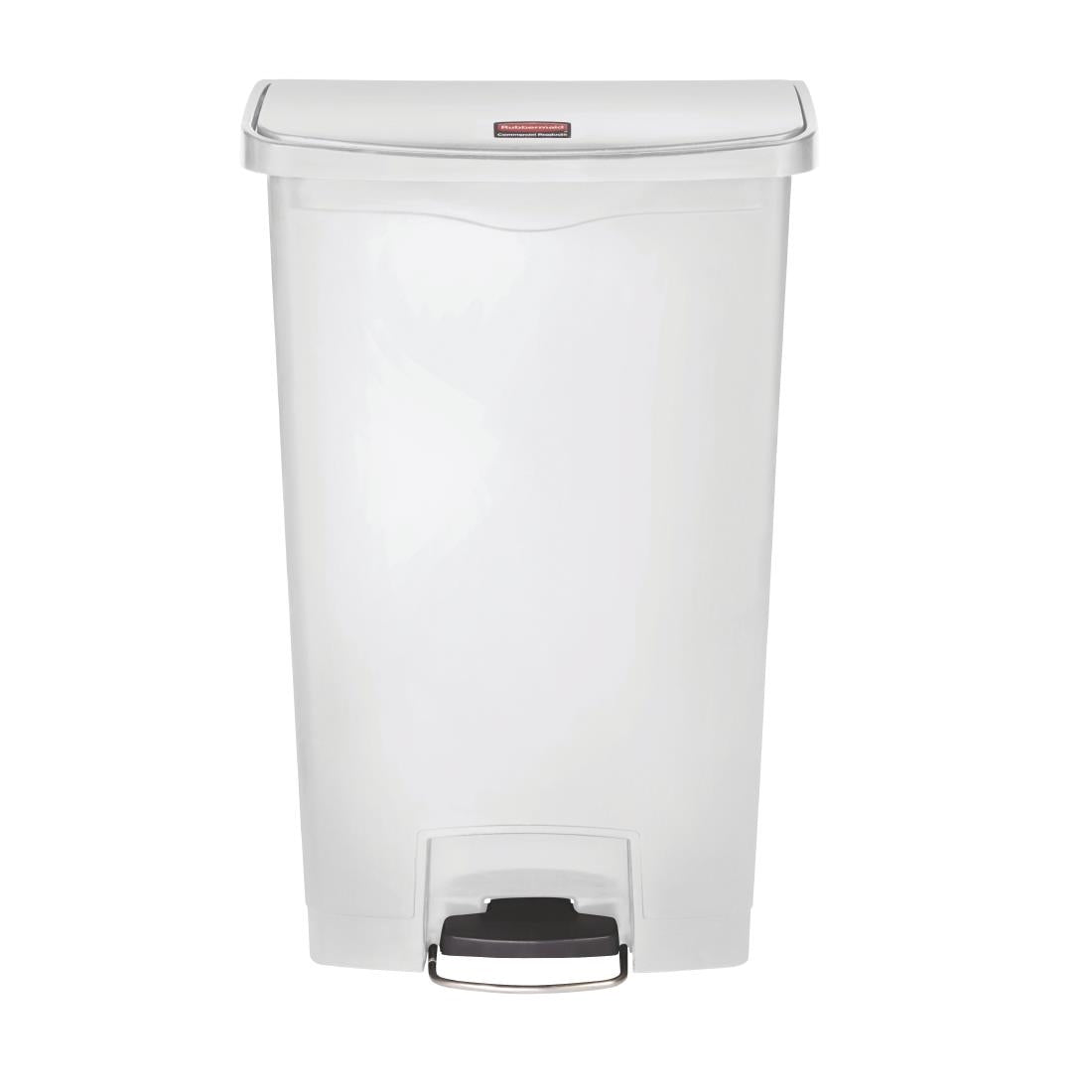 Rubbermaid Slim Jim Step on Bin Front Pedal 68Ltr White - CW590 Slim Jim