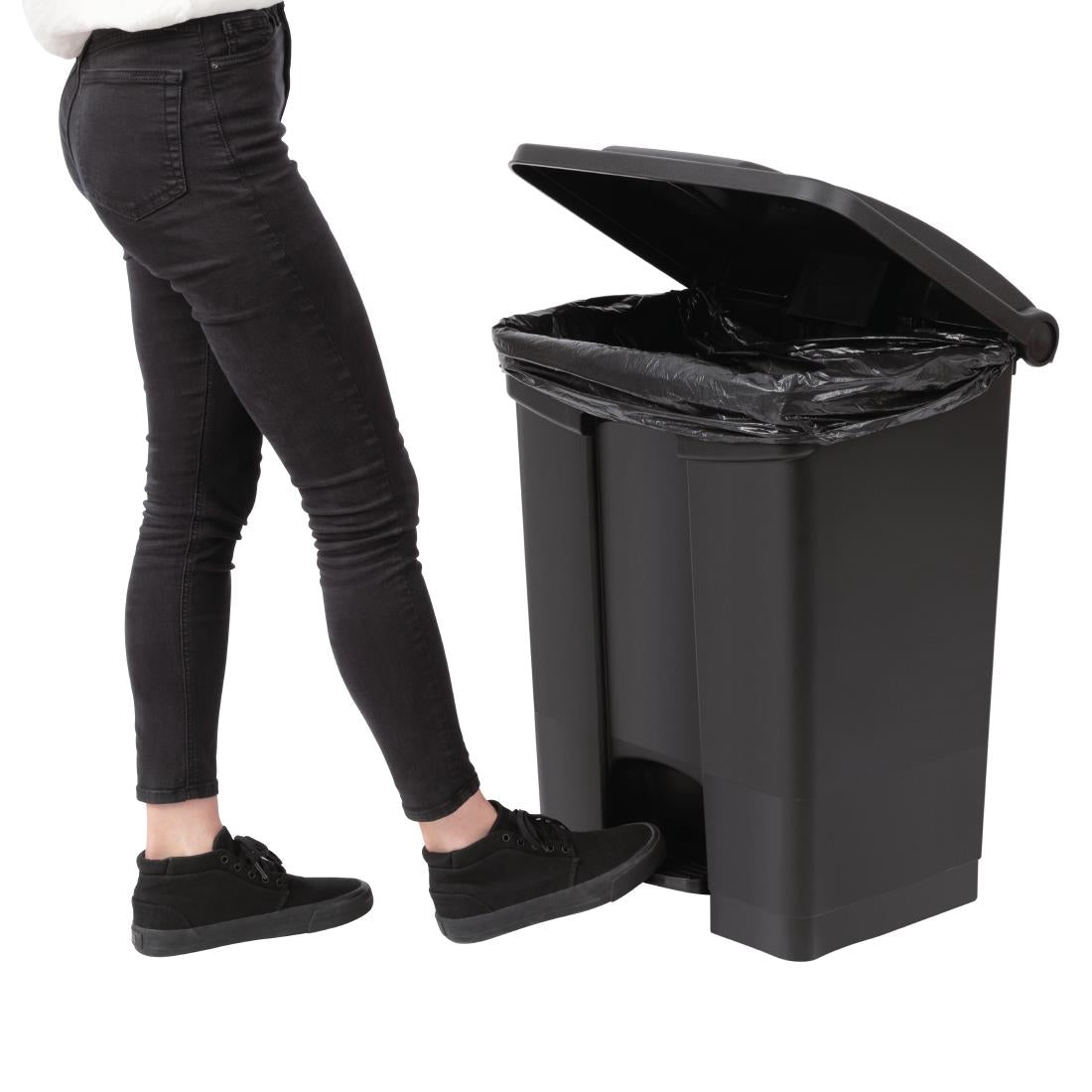 Jantex Kitchen Pedal Bin Black 65Ltr - CW723 Jantex