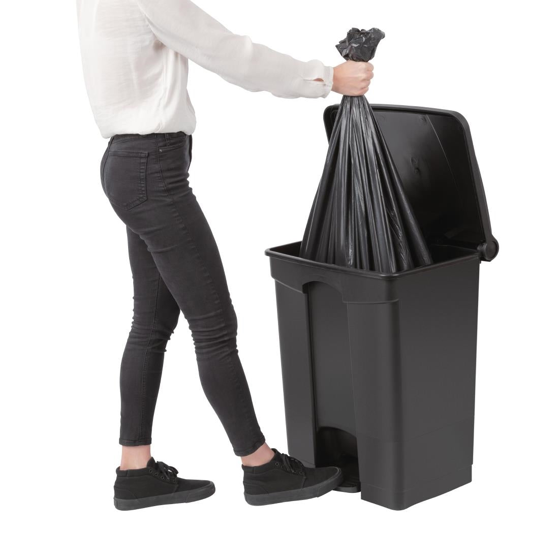 Jantex Kitchen Pedal Bin Black 65Ltr - CW723 Jantex