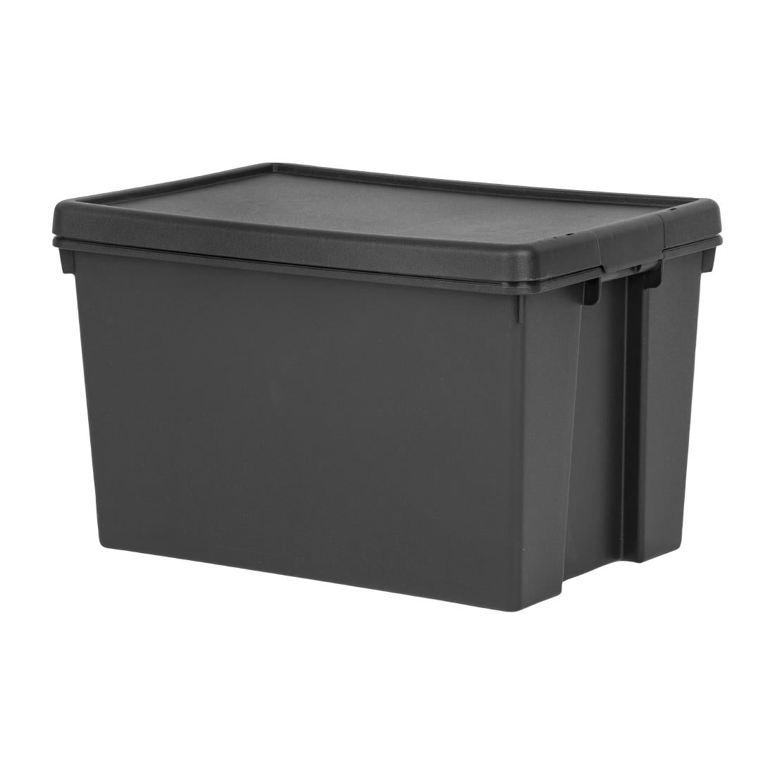 Wham Bam Recycled Storage Box & Lid Black 62Ltr - CX094 Wham