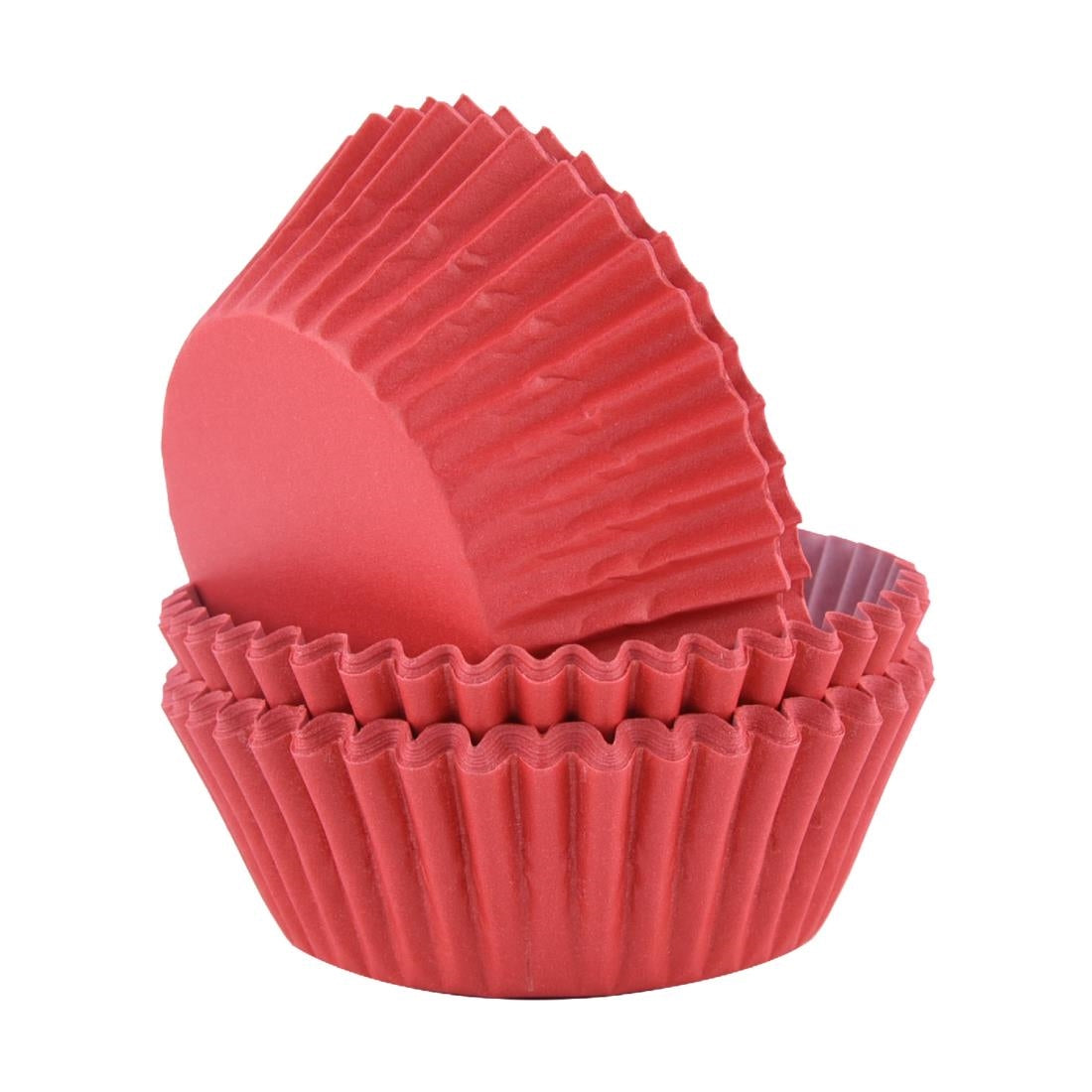 PME Block Colour Cupcake Cases Red, Pack of 60 - CX138 PME