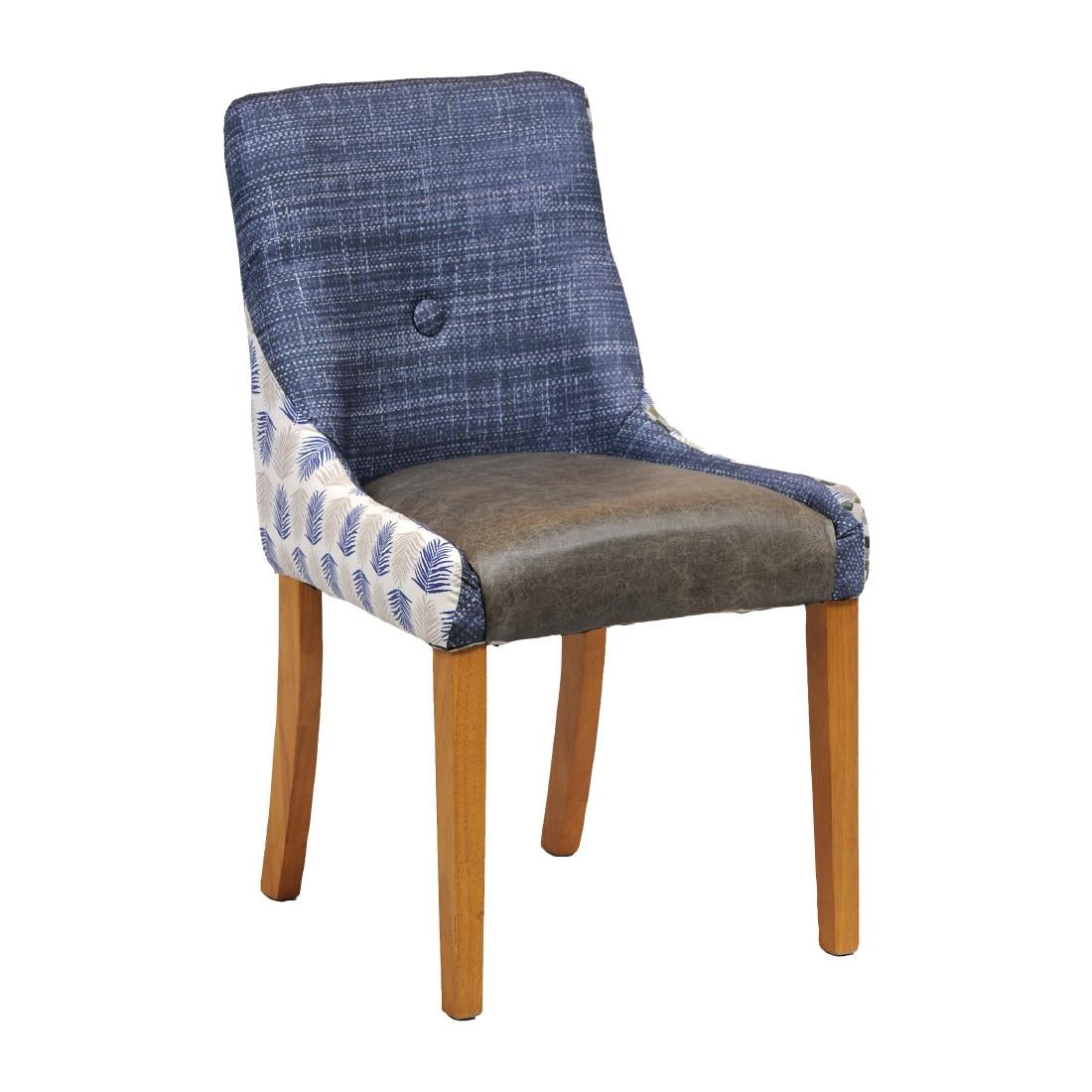 Bath Dining Chair Soft Oak with Alfresco Marine Outer Back Saddle Ash Seat - CX422 Upholstered Dining Chairs Everyday