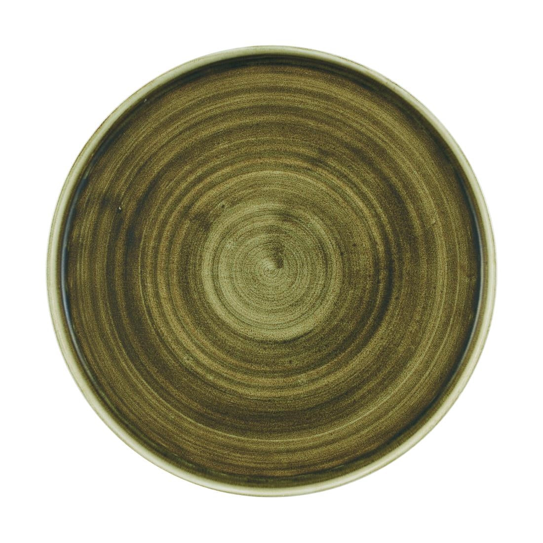 Churchill Stonecast Plume Walled Plates Green 260mm (Pack of 6) - CX639 Plates Churchill