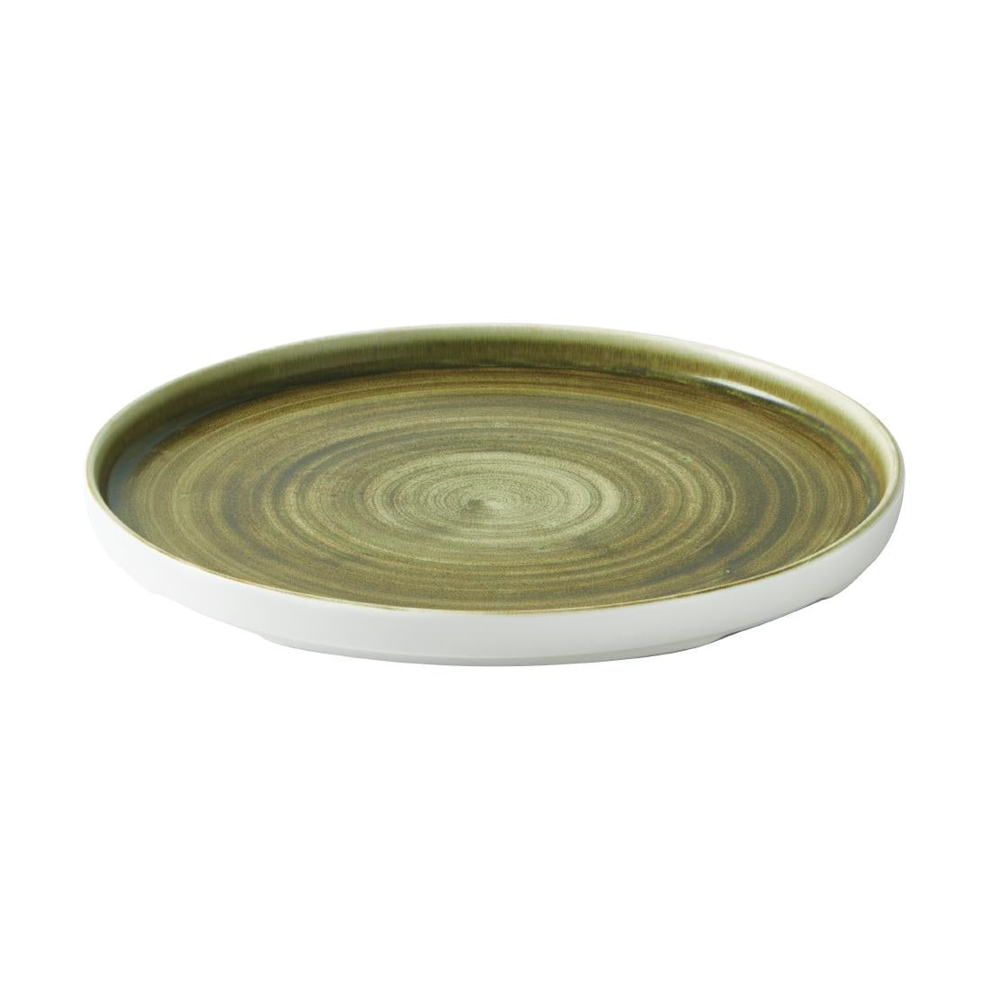 Churchill Stonecast Plume Walled Plates Green 260mm (Pack of 6) - CX639 Plates Churchill