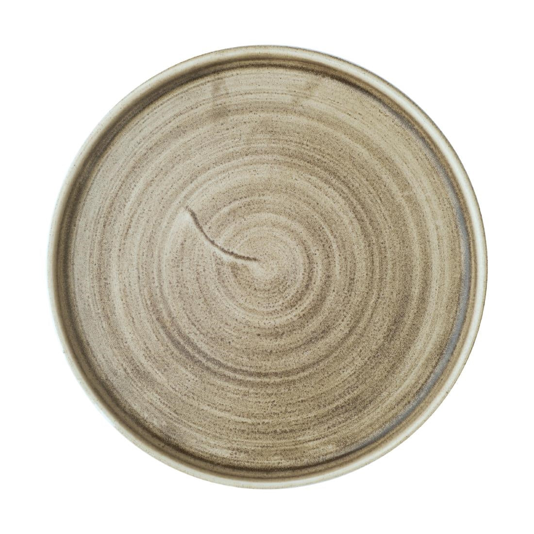 Churchill Stonecast Patina Antique Taupe Walled Plates 220mm (Pack of 6) - CX642 Plates Churchill