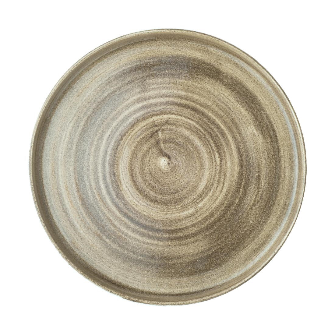 Churchill Stonecast Patina Antique Taupe Walled Plates 260mm (Pack of 6) - CX643 Plates Churchill