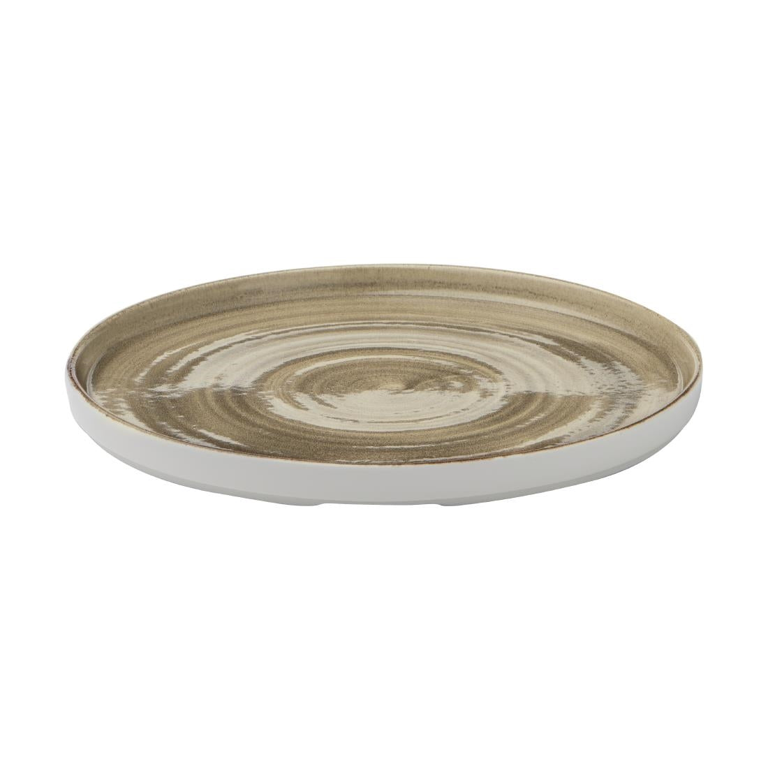 Churchill Stonecast Patina Antique Taupe Walled Plates 260mm (Pack of 6) - CX643 Plates Churchill