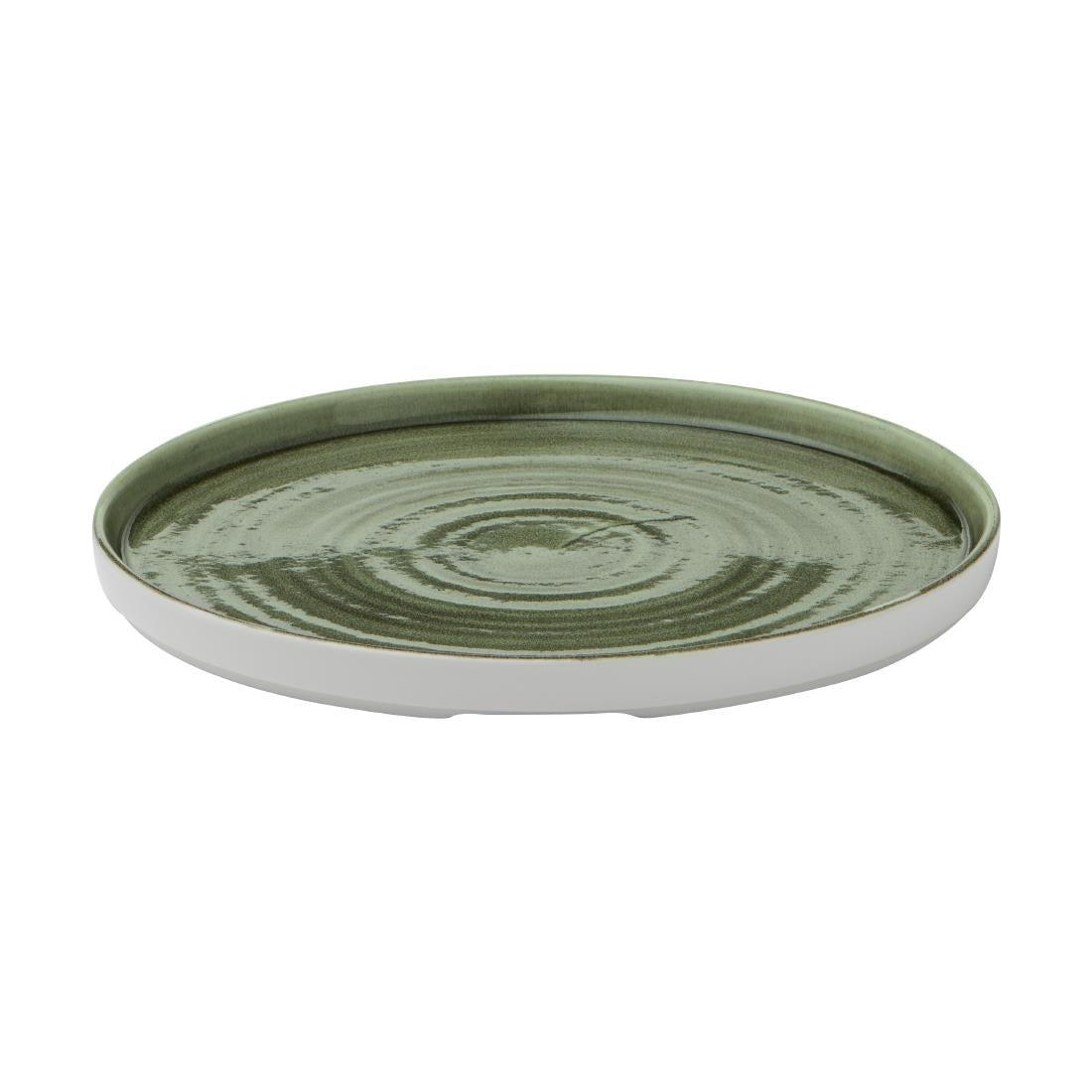 Churchill Stonecast Patina Walled Plates Green 260mm (Pack of 6) - CX645 Plates Churchill
