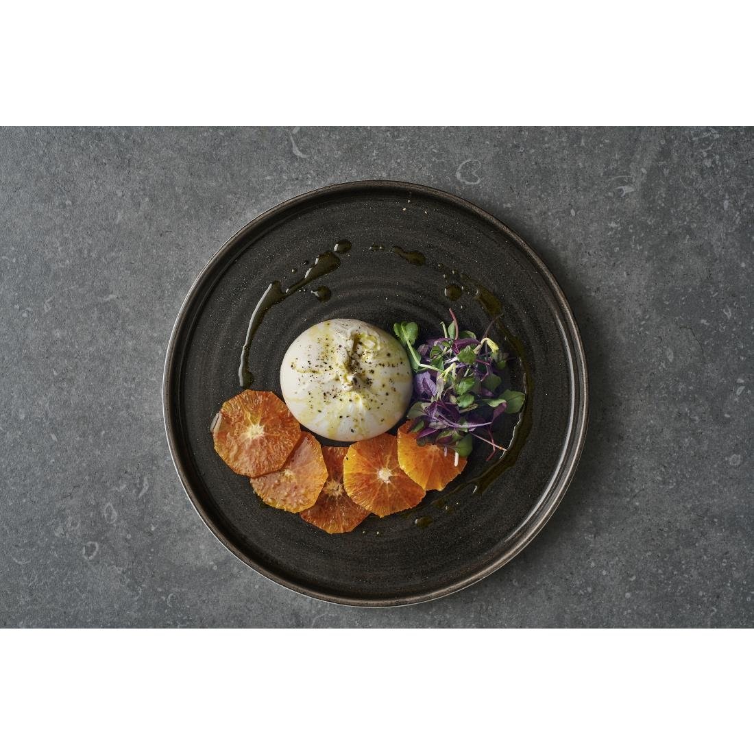 Churchill Stonecast Patina Walled Plates Iron Black 260mm (Pack of 6) - CX647 Plates Churchill