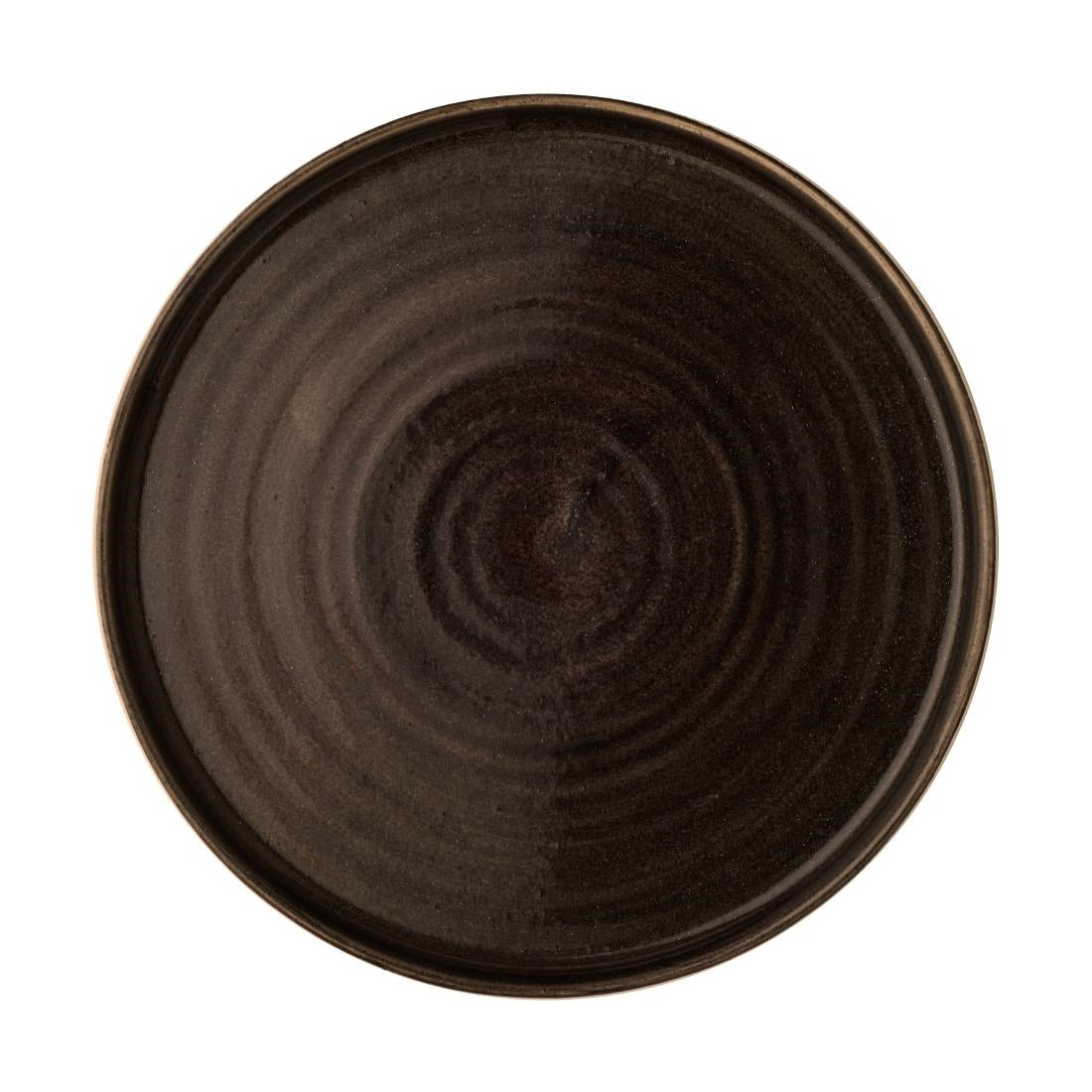 Churchill Stonecast Patina Walled Plates Iron Black 260mm (Pack of 6) - CX647 Plates Churchill