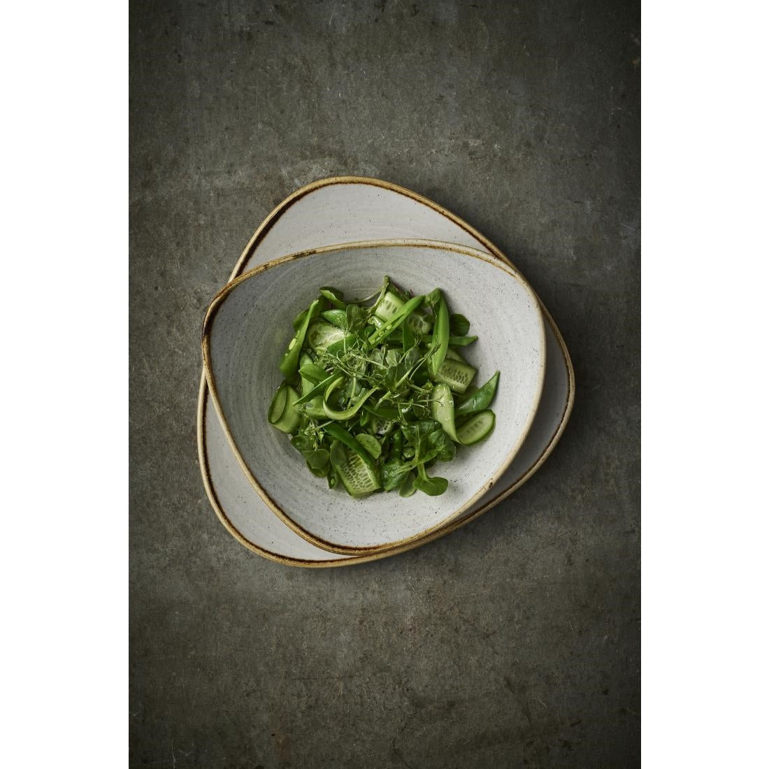 Churchill Stonecast Raw Lotus Plates Grey 254mm (Pack of 12) - CX654 Plates Churchill