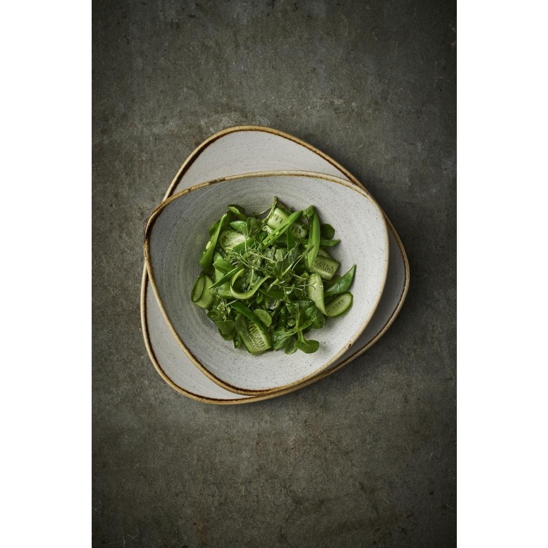 Churchill Stonecast Raw Lotus Bowls Grey 178mm (Pack of 12) - CX656 Bowls Churchill