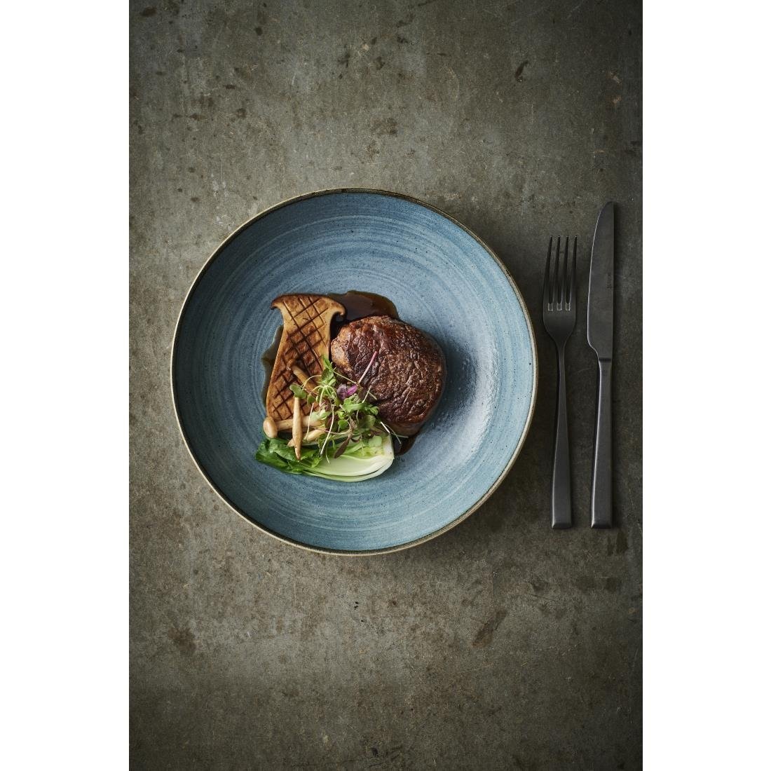 Churchill Stonecast Raw Evolve Coupe Plates Teal 220mm (Pack of 12) - CX663 Plates Churchill