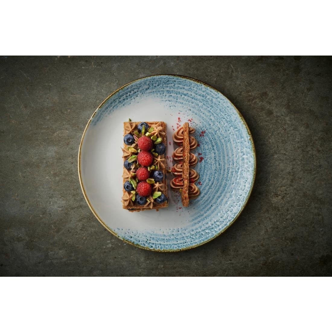 Churchill Homespun Accents Aquamarine Evolve Coupe Plates 220mm (Pack of 12) - CX673 Plates Churchill