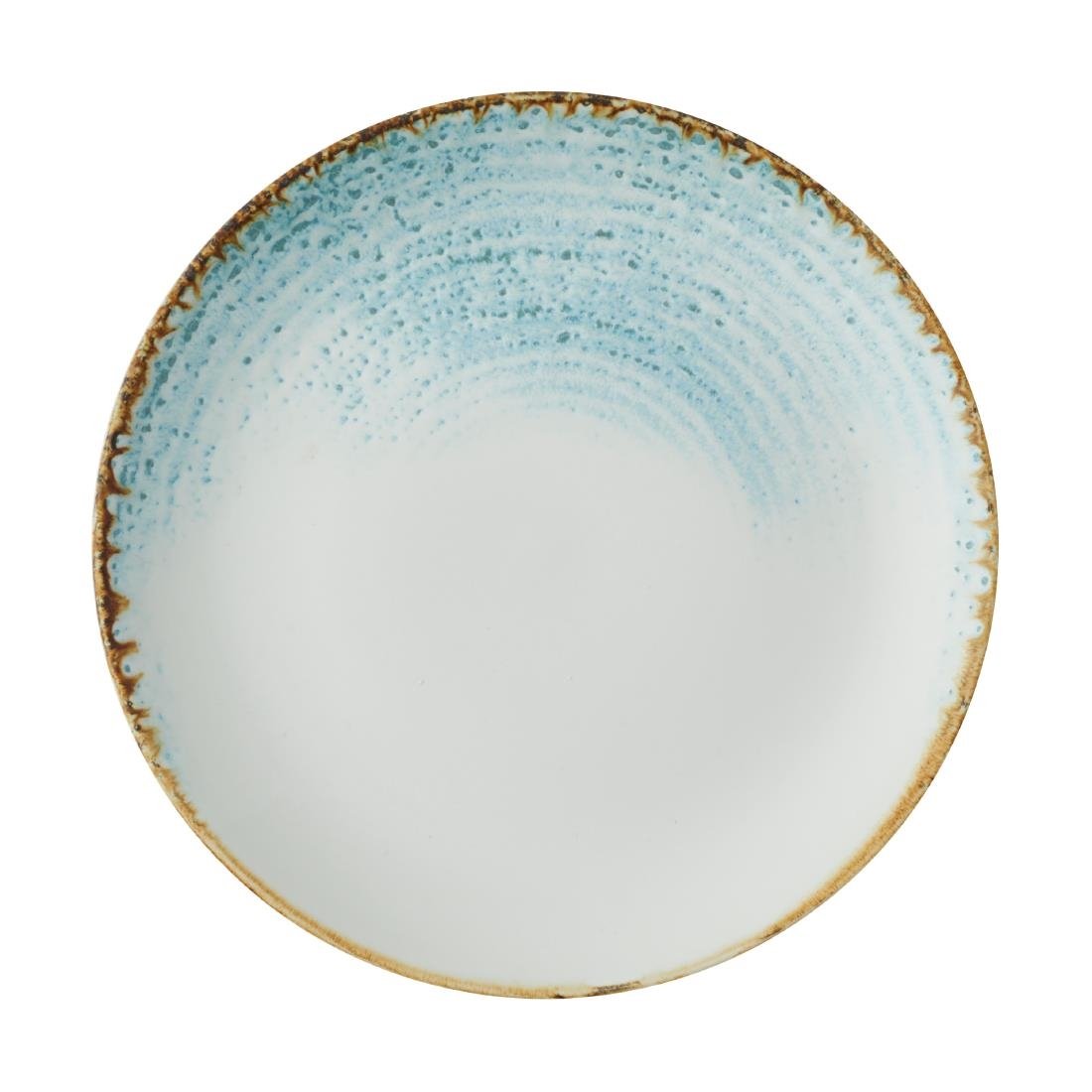 Churchill Homespun Accents Aquamarine Evolve Coupe Plates 220mm (Pack of 12) - CX673 Plates Churchill