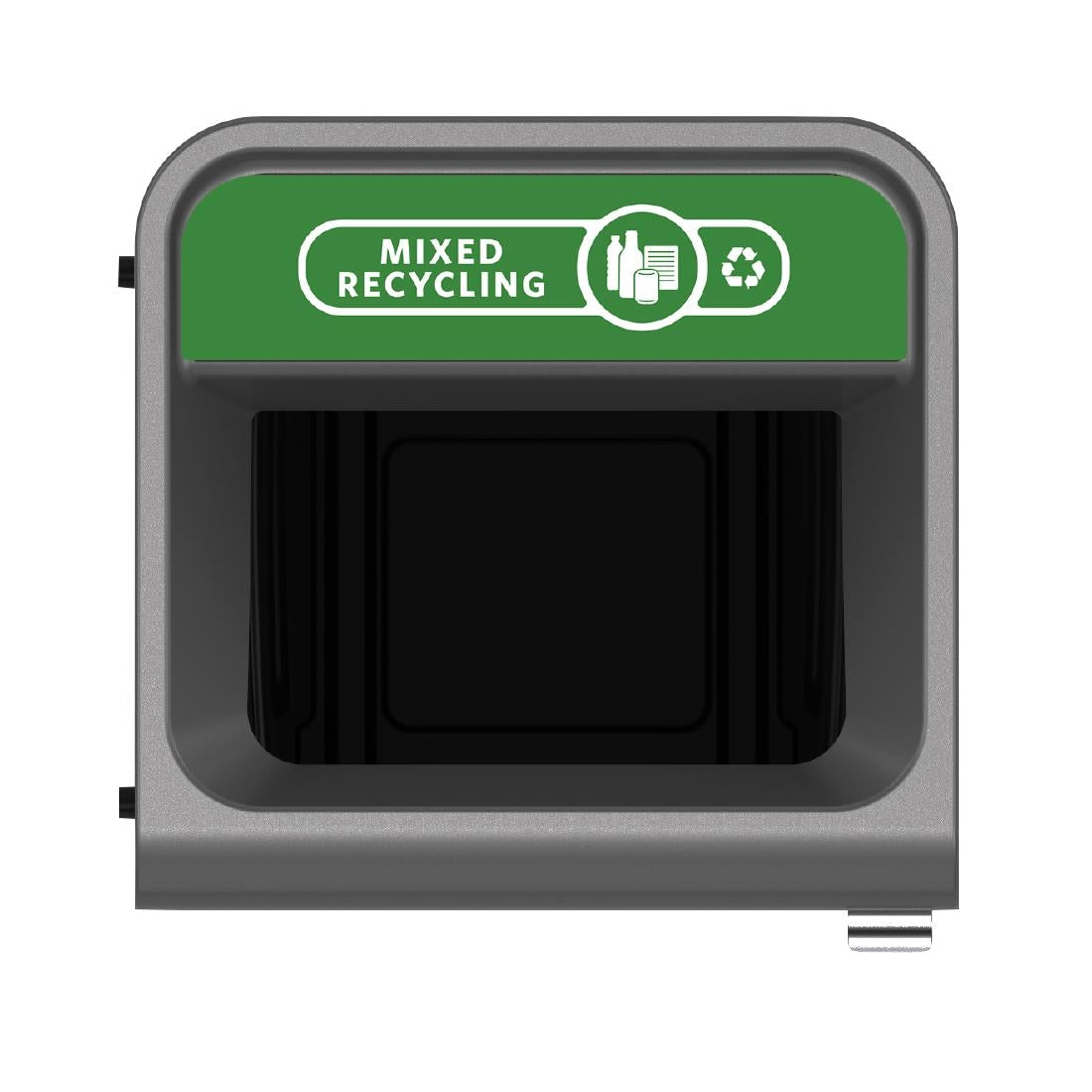 Rubbermaid Configure Recycling Bin with Mixed Recycling Label Green 87Ltr - CX961 Rubbermaid
