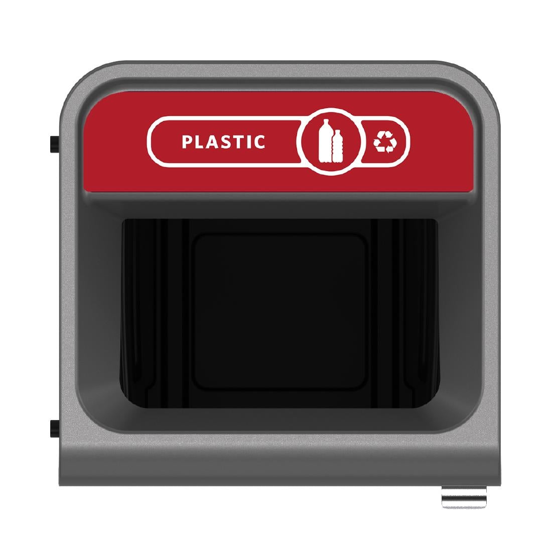 Rubbermaid Configure Recycling Bin with Plastic Recycling Label Red 87Ltr - CX964 Rubbermaid