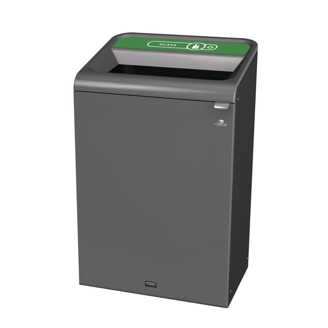 Rubbermaid Configure Recycling Bin with Glass Recycling Label Green 125Ltr - CX968 Rubbermaid