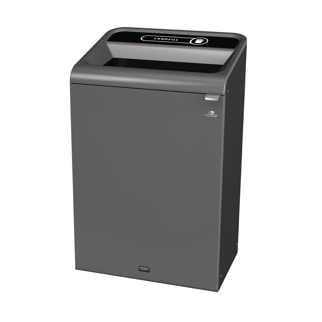Rubbermaid Configure Recycling Bin with Landfill Label Black 125Ltr - CX971 Rubbermaid