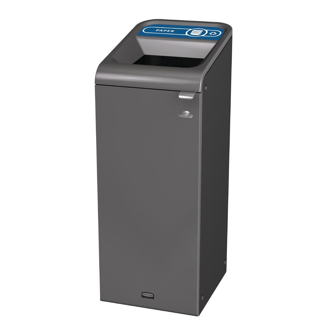 Rubbermaid Configure Recycling Bin with Paper Recycling Label Blue 57Ltr - CX975 Rubbermaid