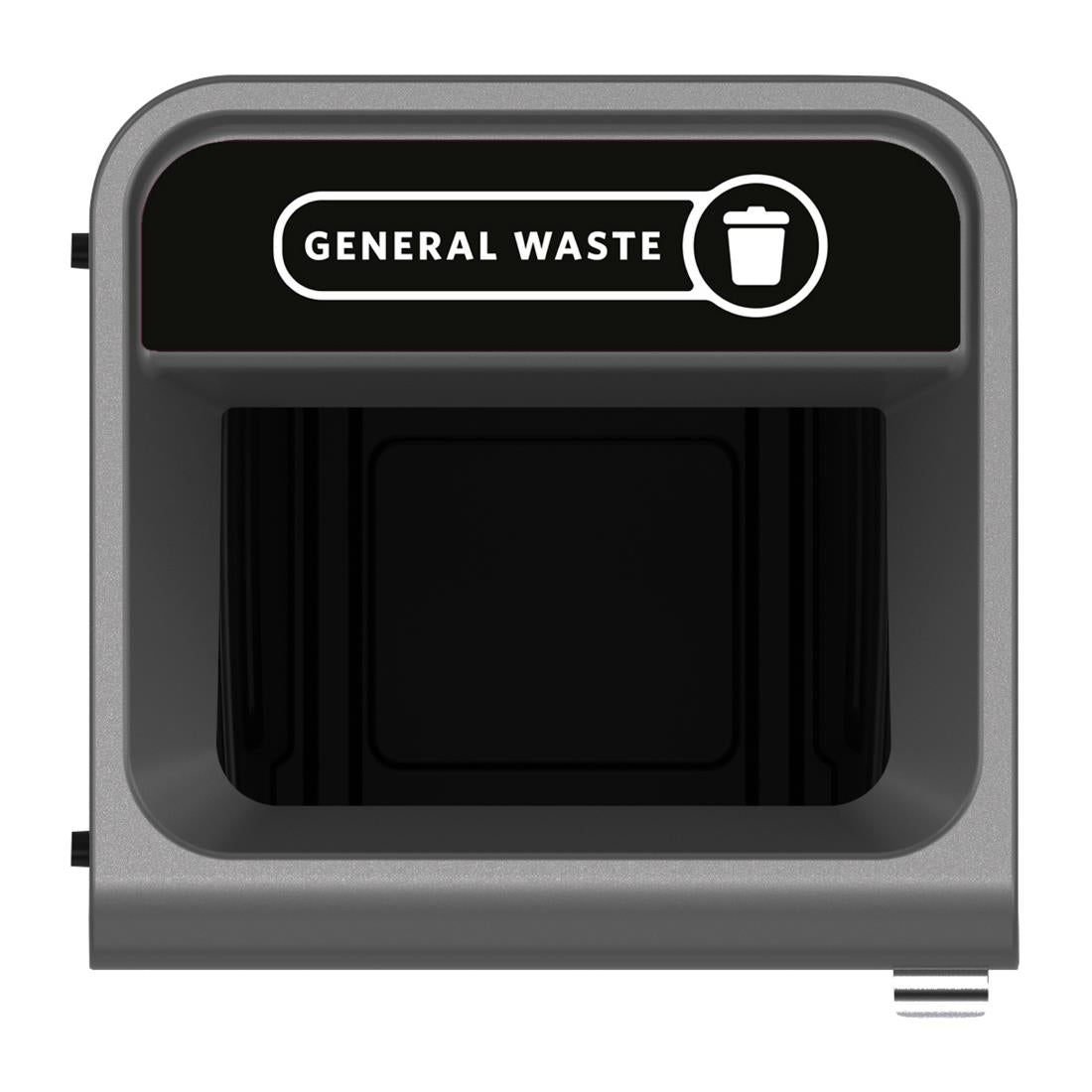 Rubbermaid Configure Recycling Bin with General Waste Label Black 87L - CX979 Rubbermaid