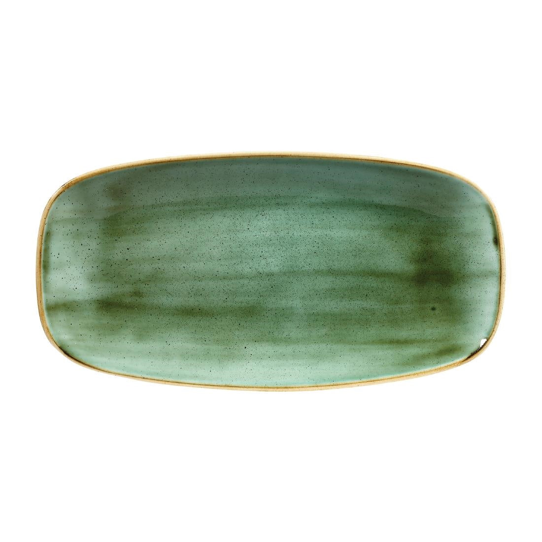 Churchill Stonecast Rectangular Plates Samphire Green 153 x 298mm - CY100 Plates Churchill